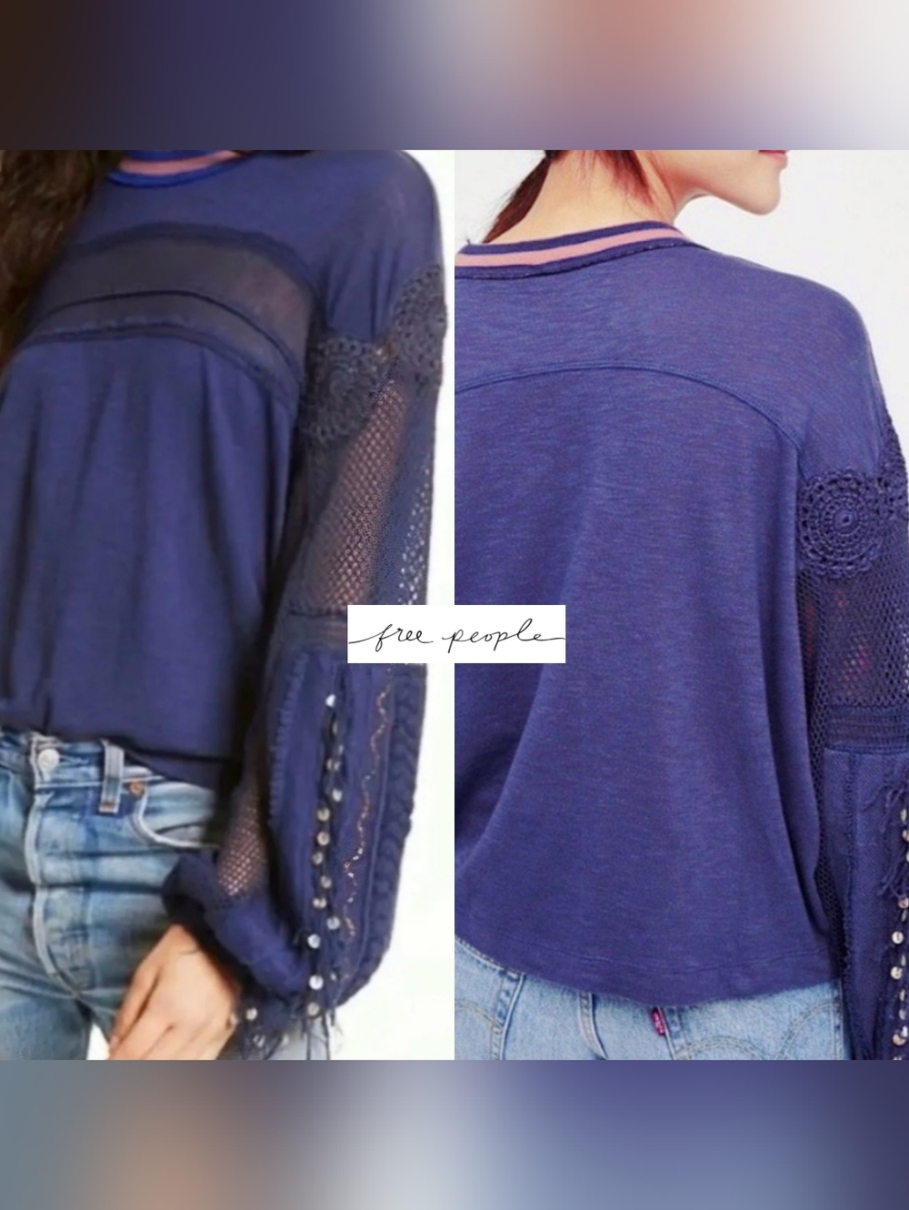 Free People Marrakesh Crochet Pullover